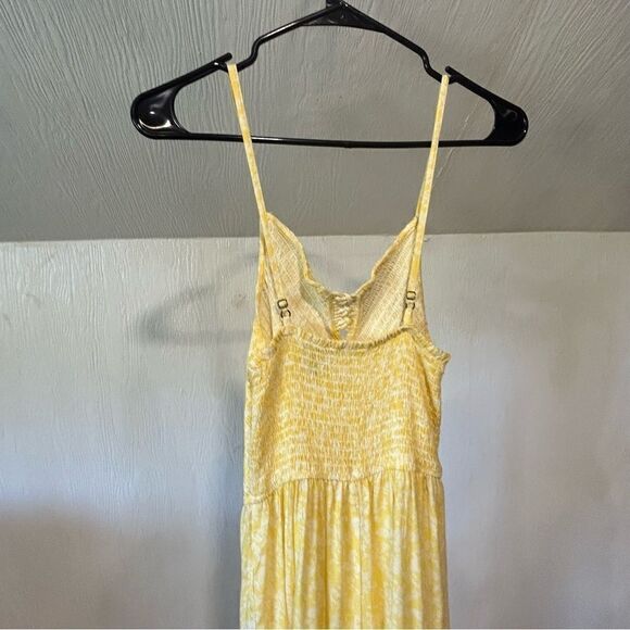 Revolve Sincerely Jules Yellow Spaghetti Strap Floral Flare Leg Jumpsuit - Picture 5 of 9